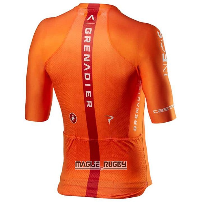 Maglia Ineos Grenadiers Manica Corta 2021 Arancione